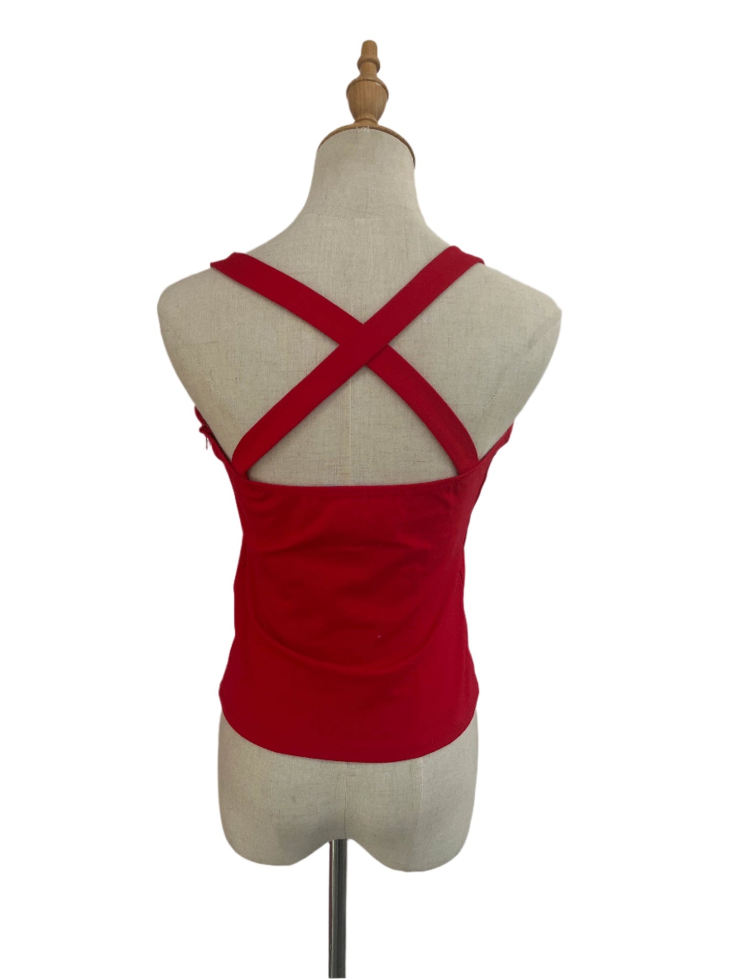 DOUBLE TROUBLE RED CROSS OVER TOP SZ S
