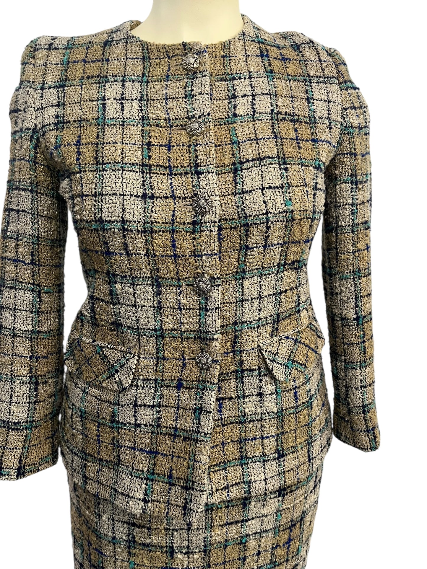 EASTEX WOOL TWEED SUIT SZ 12