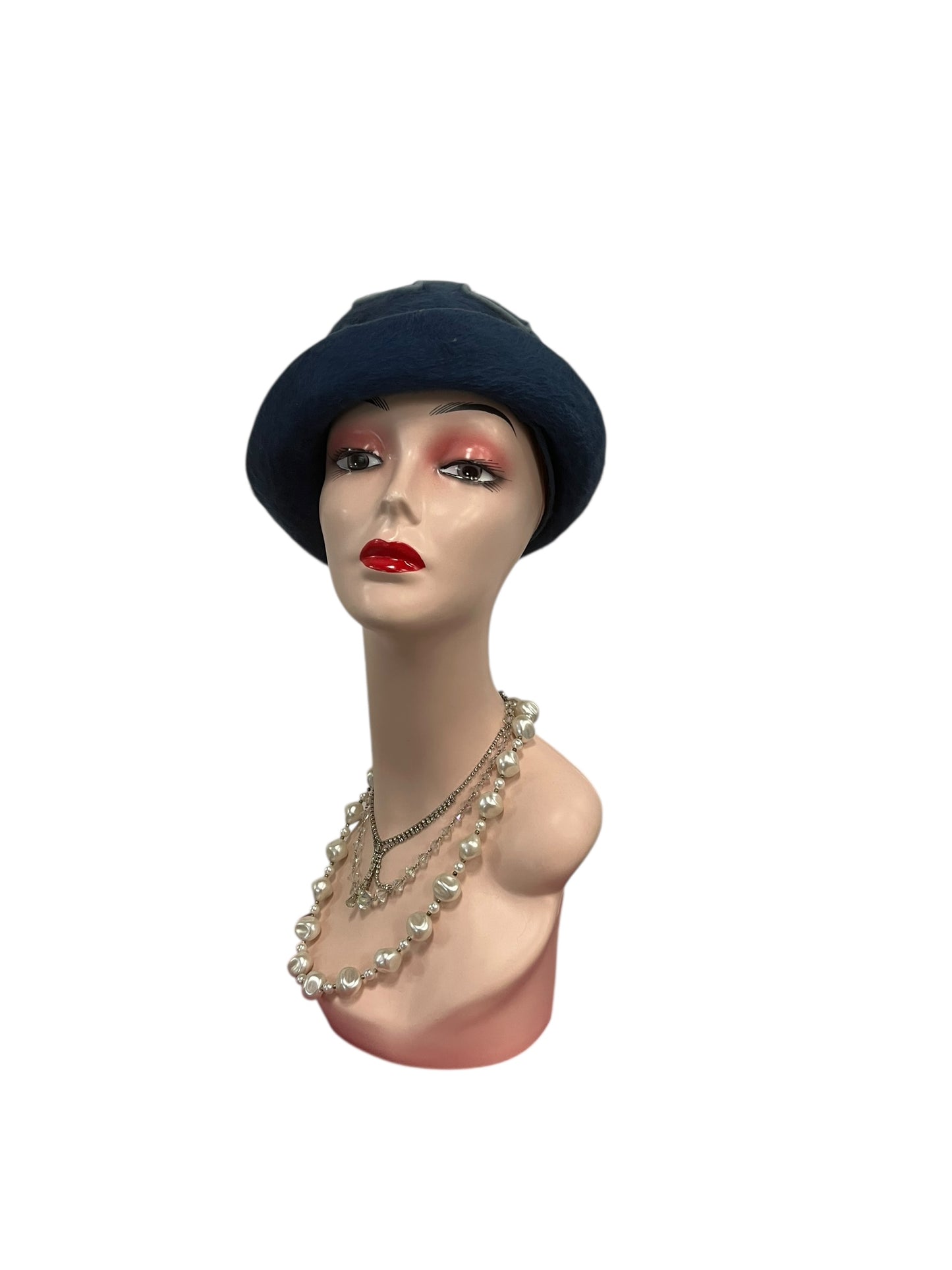 SOFT BLUE VELVET HAT