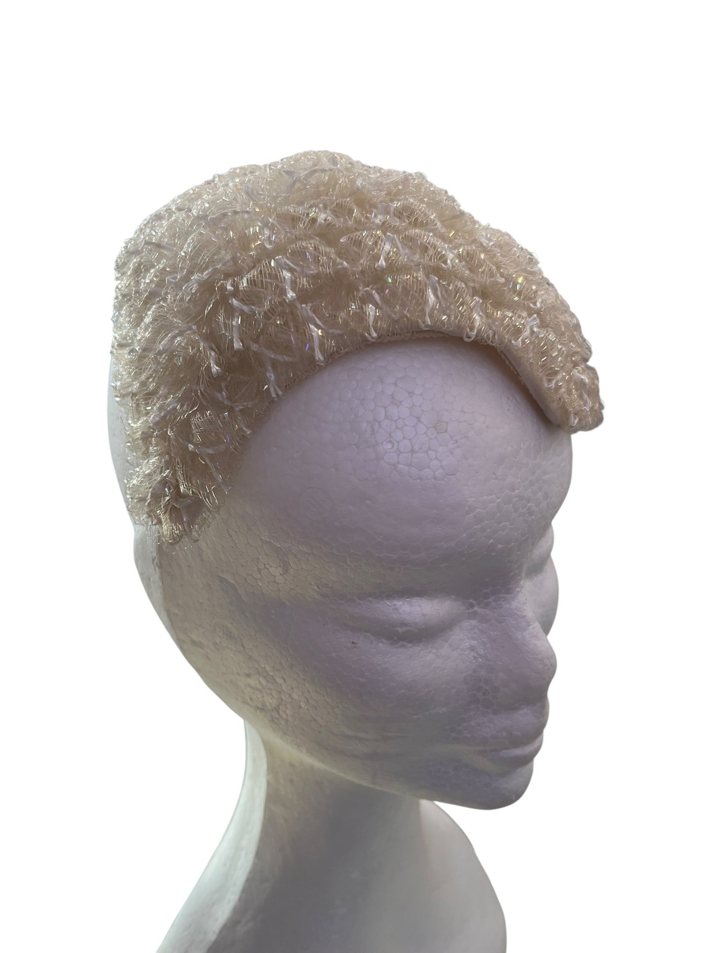 WHITE & CREAM GLITZ HEADPIECE