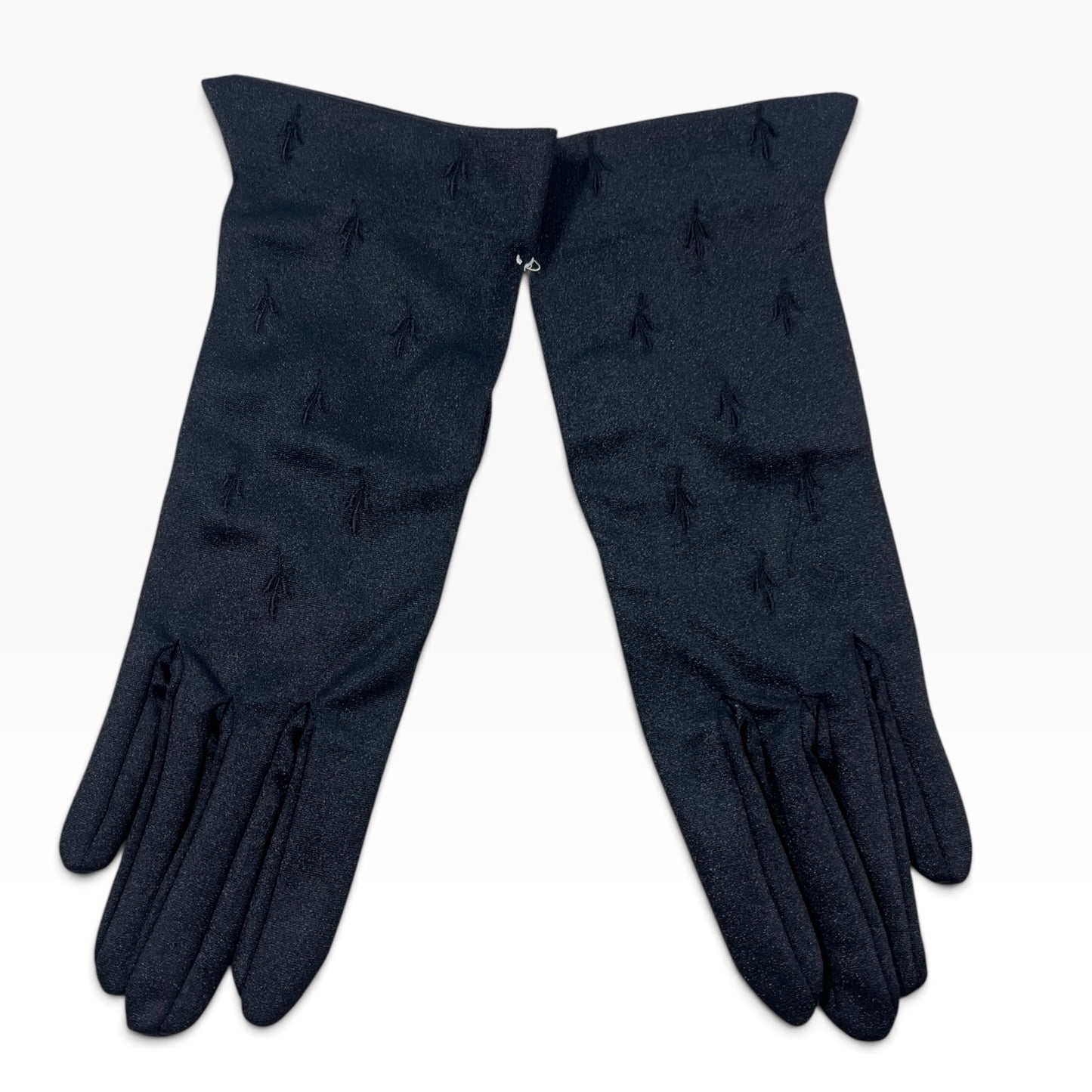 BLACK EMBROIDERED GLOVES | 7