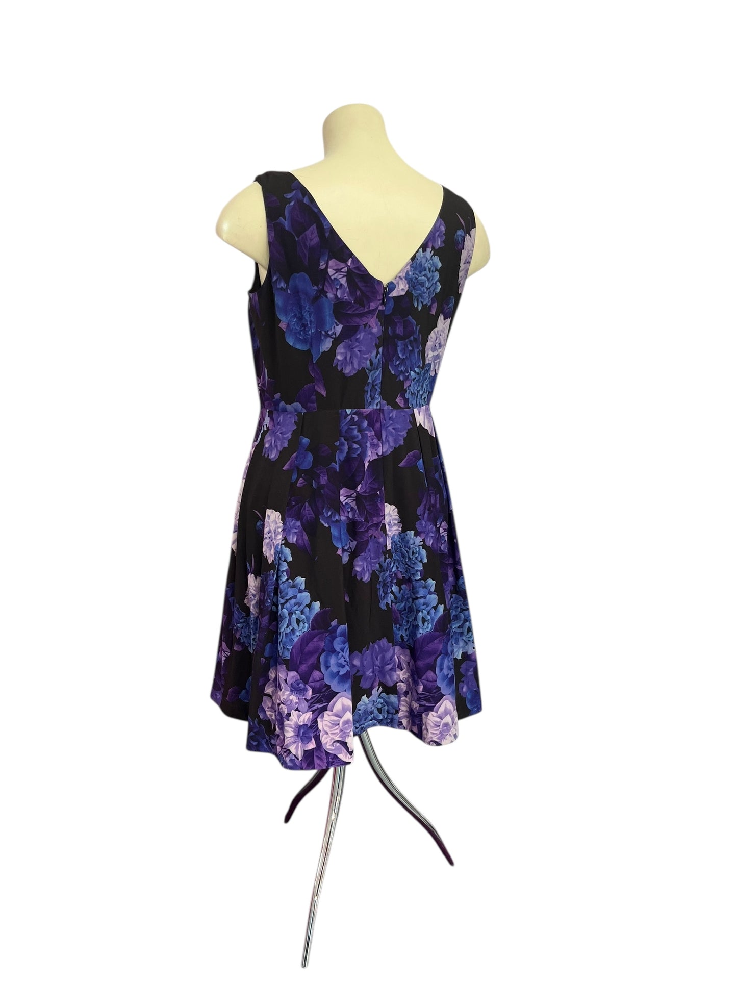 CITY CHIC PURPLE HYDRANGA DRESS SZ S/16