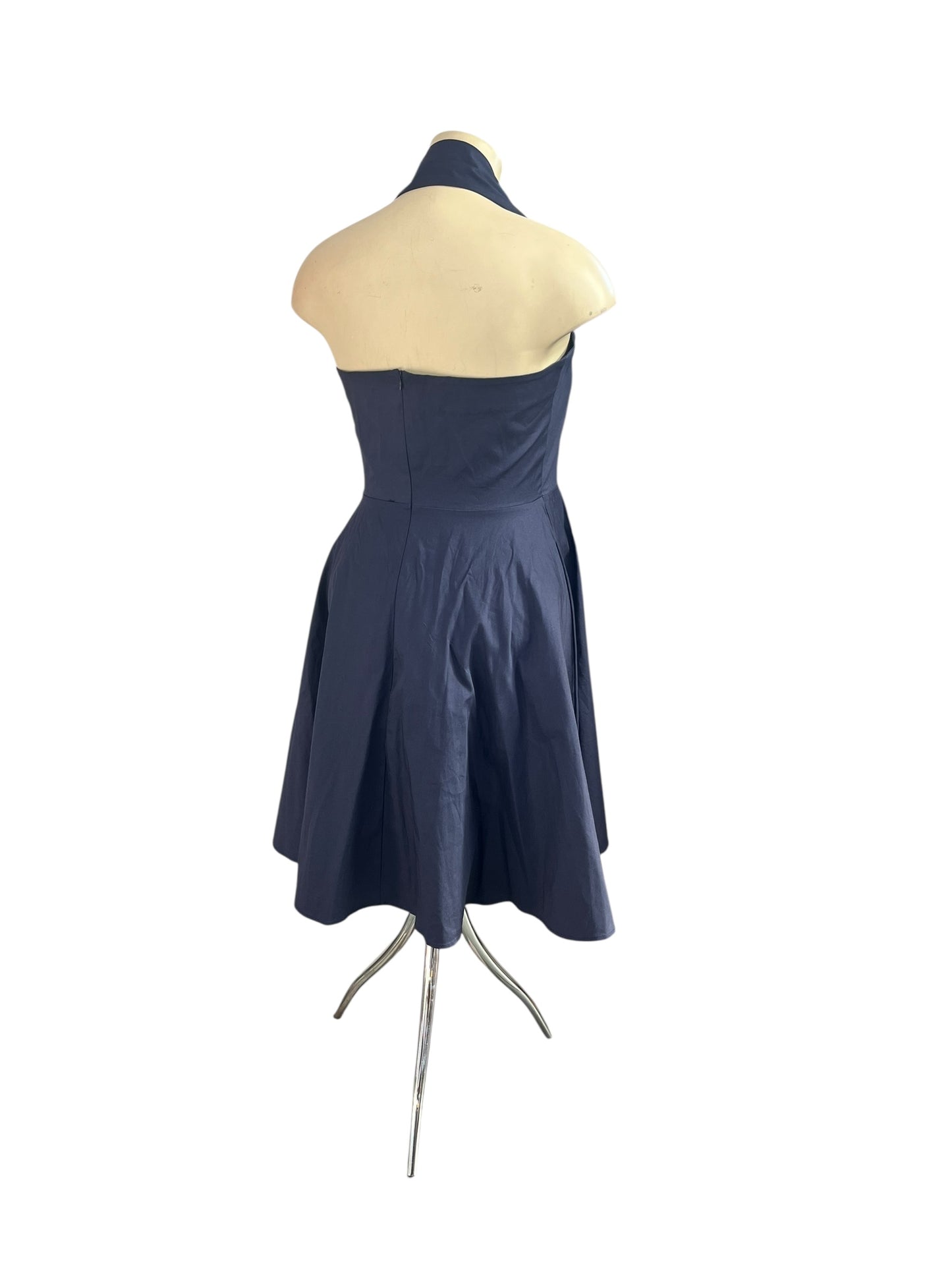 NAVY HALTERNECK DRESS | XL