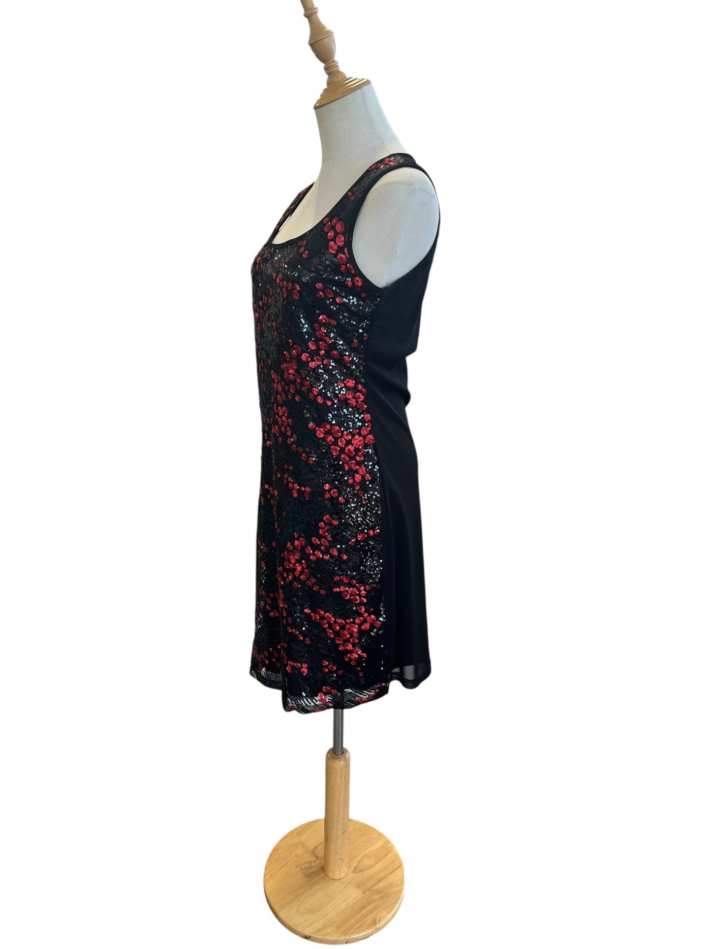 CHASE 7 RED & BLACK SEQUIN DRESS | 8