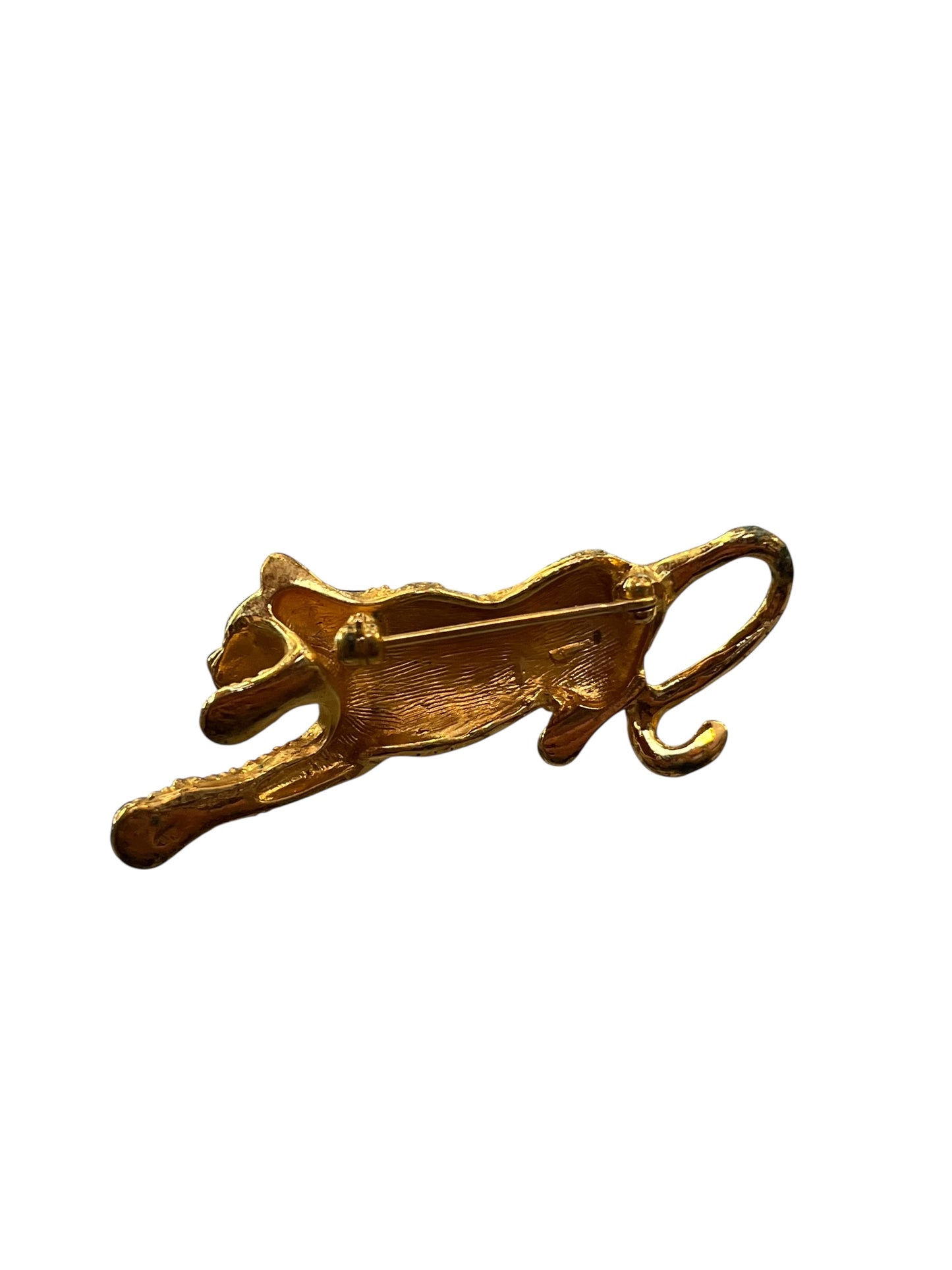 GOLD LEOPARD BROOCH