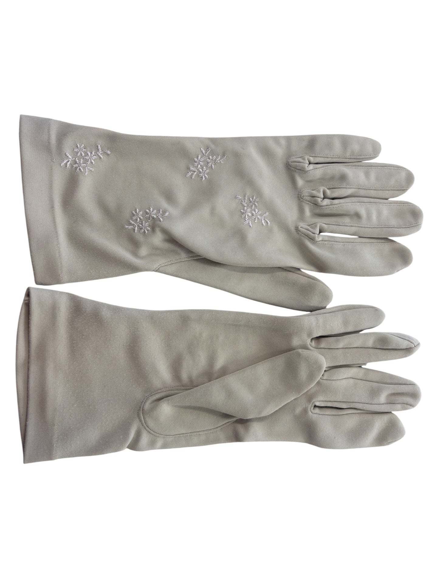 BEIGE EMBROIDERED GLOVES