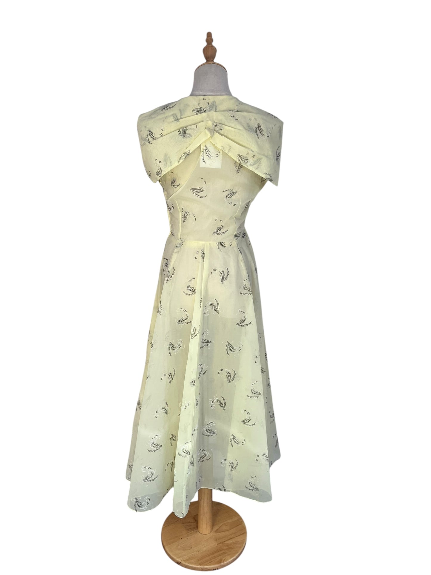 SUBLIME YELLOW 1940/50s DRESS SZ 8