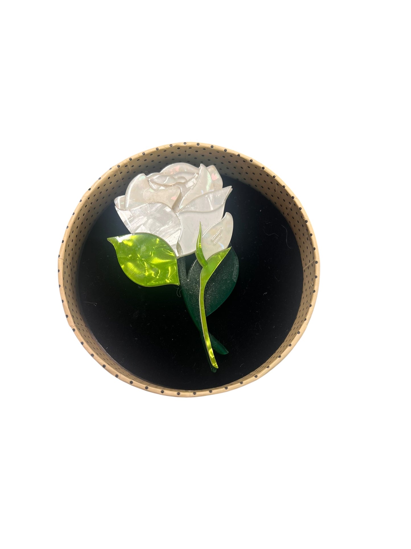 ERSTWILDER - BUDDING ROMANCE BROOCH (WHITE)