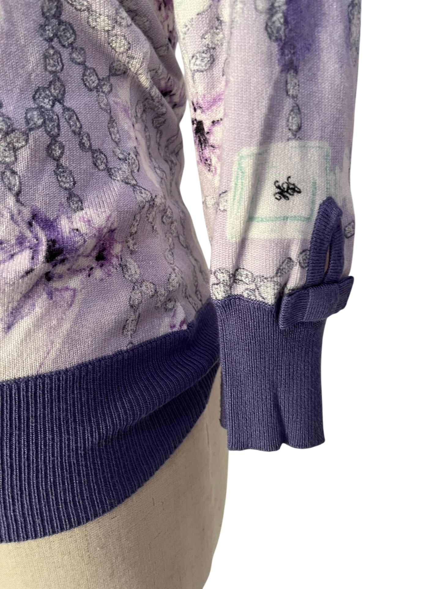 ALLANAH HILL PURPLE CARDIGAN SZ 8