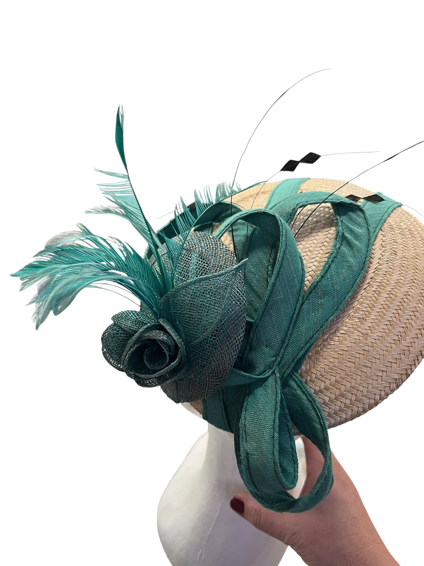 CROCHETTA TEAL HEADPIECE