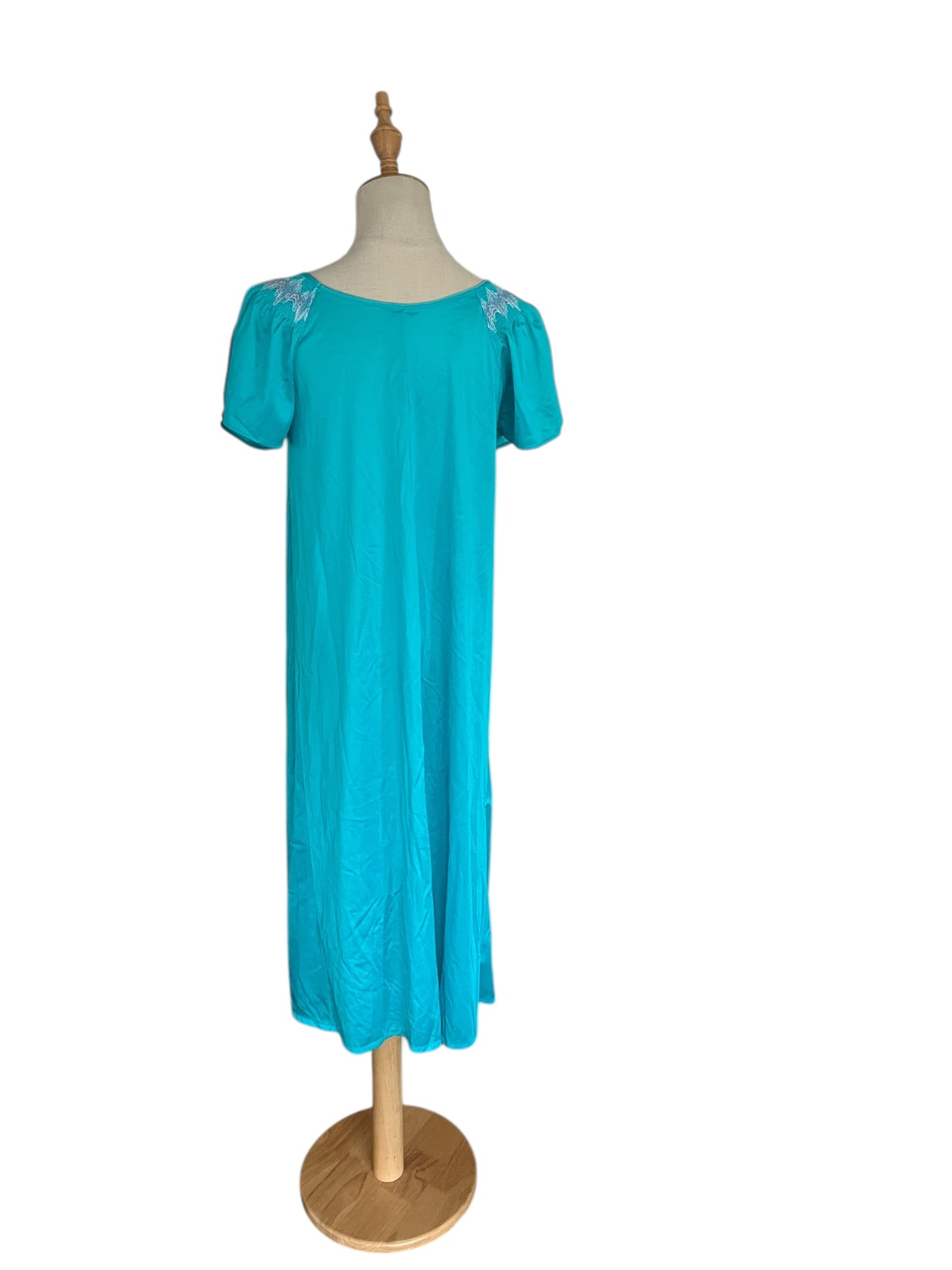 TEAL NYLON NIGHTIE | 10/12
