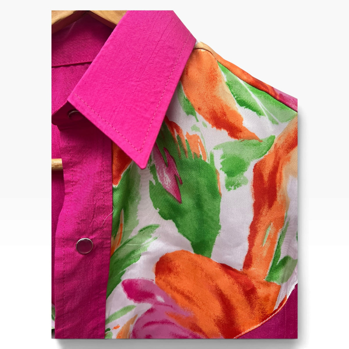 PINK WESTERN SHIRT | L