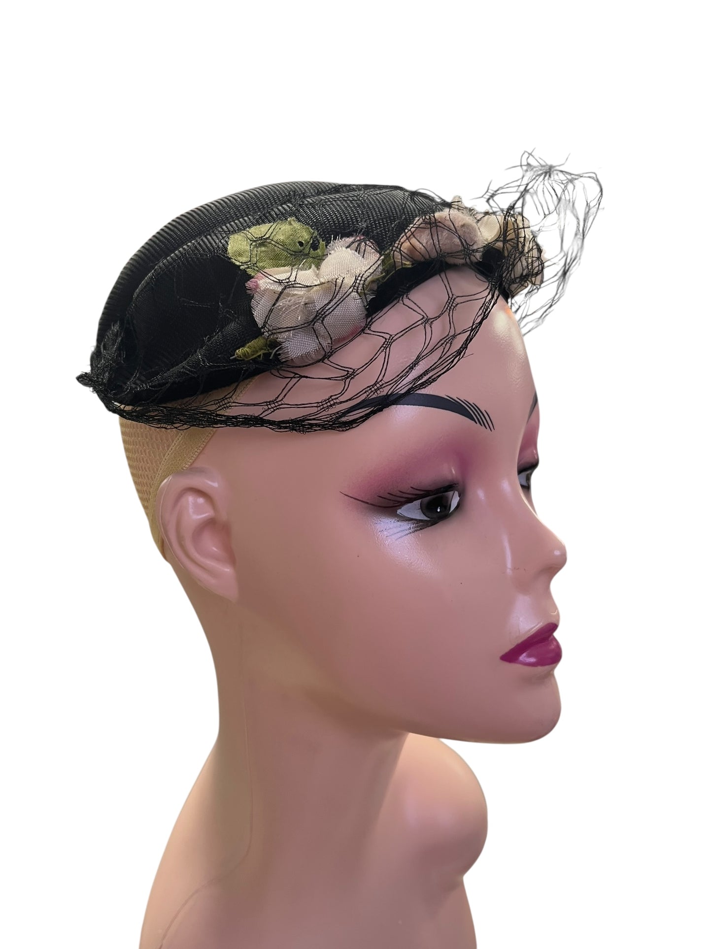 BLACK VINTAGE HEADPIECE