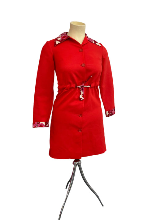 CHARLIES GIRLS ORANGE DAISY MOD DRESS SZ 14