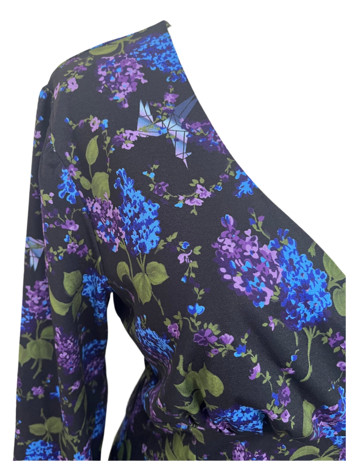 UNIQUE VINTAGE FLORAL ORIGAMI DRESS SZ 10