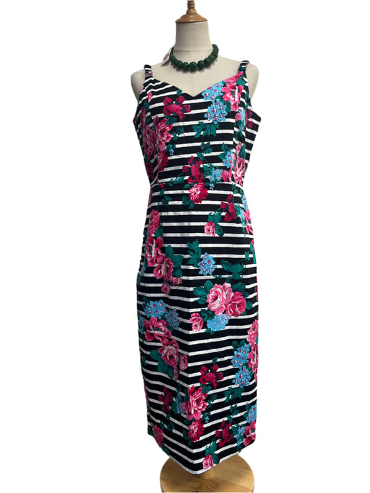 LOUELLA DEVILLE VIBRANT WIGGLE DRESS SZ 12