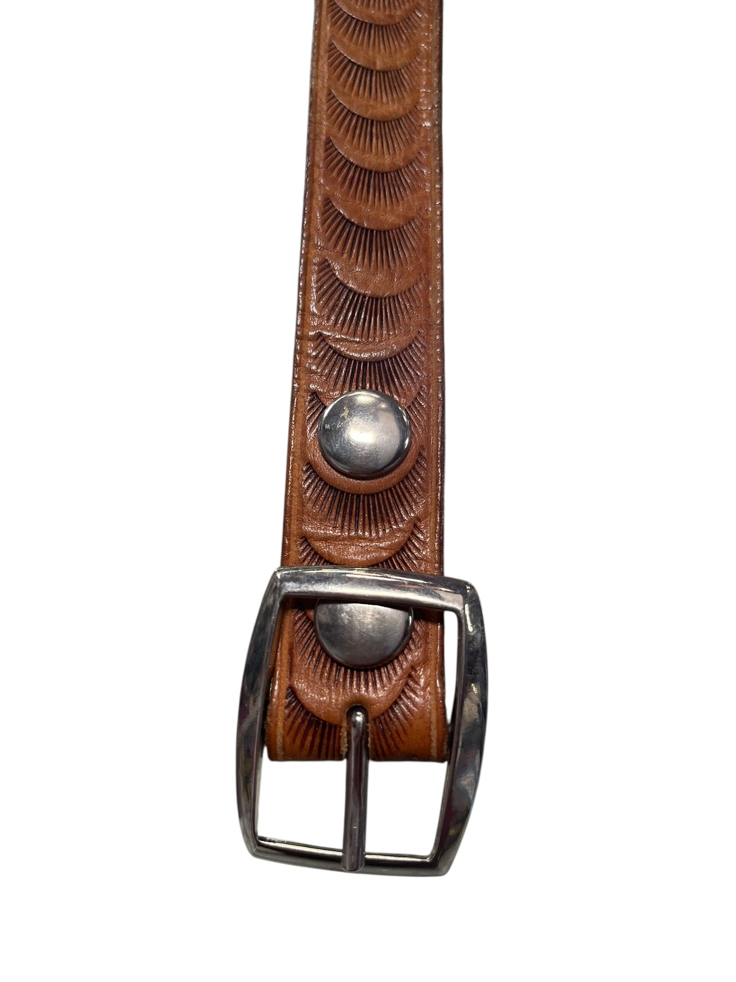 TOOLED LEATHER BELT L/XL