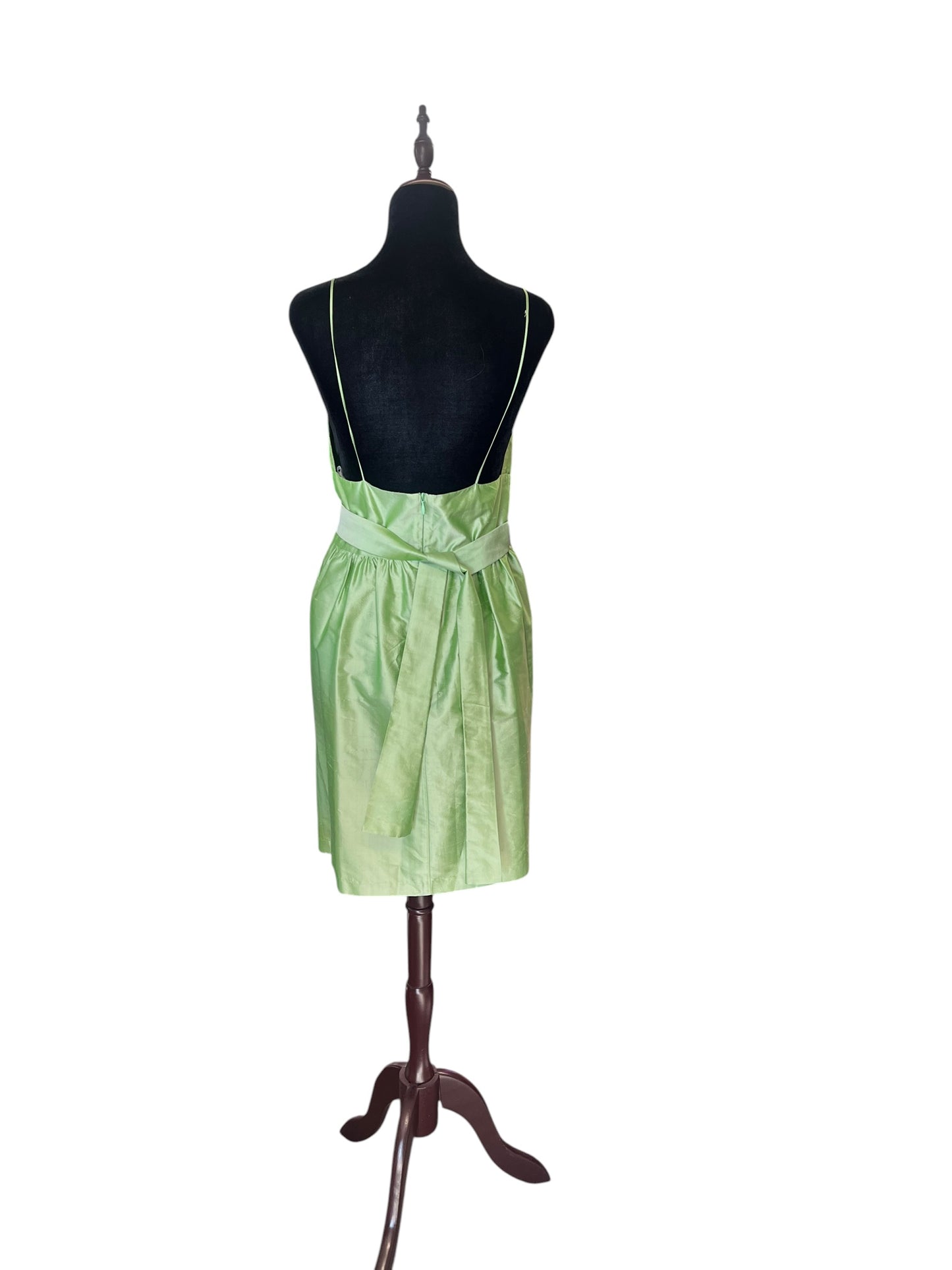 GREEN GEORGE SILK DRESS | 10