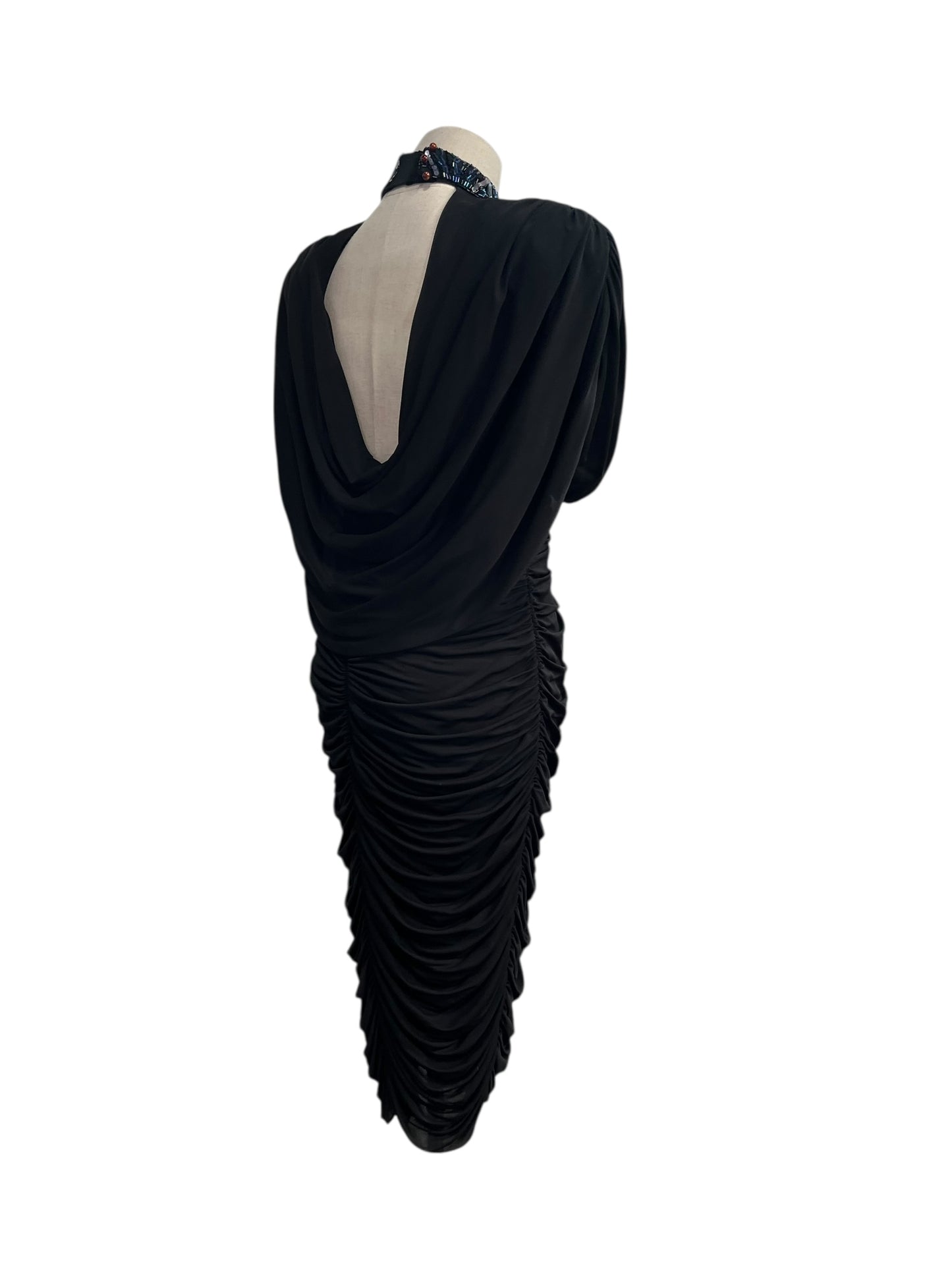 CASADEI BLACK BEADED DRESS | 6
