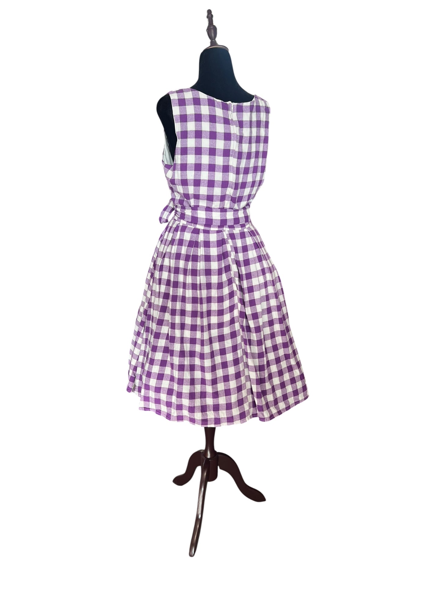 DOLLY & DOTTY PURPLE CHECK DRESS | 12