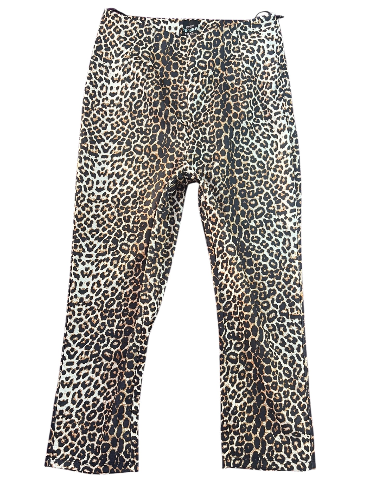 DOUBLE TROUBLE LEOPARD CAPRIS SZ 10