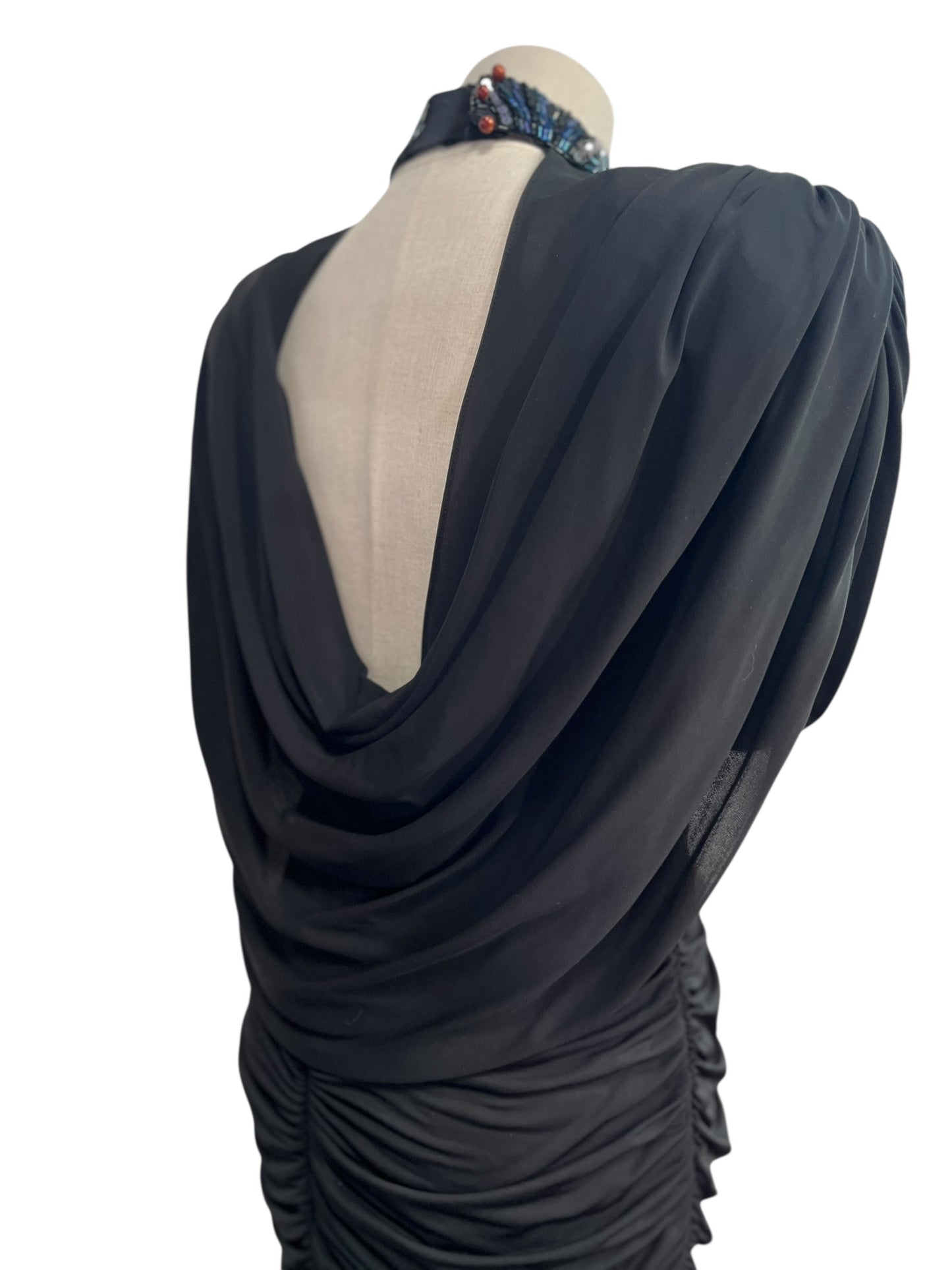 CASADEI BLACK BEADED DRESS | 6