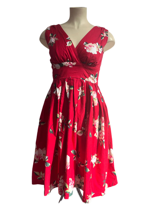 RETROSPECTD RED ELIZABETH DRESS sz 16