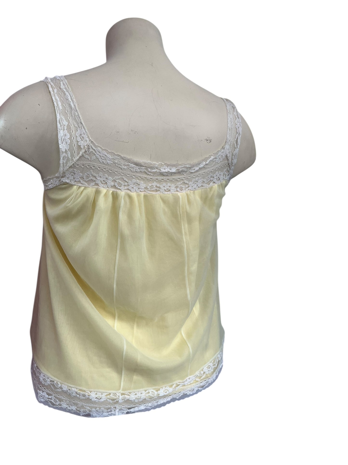 YELLOW NYLON NIGHTIE SET SZ 10