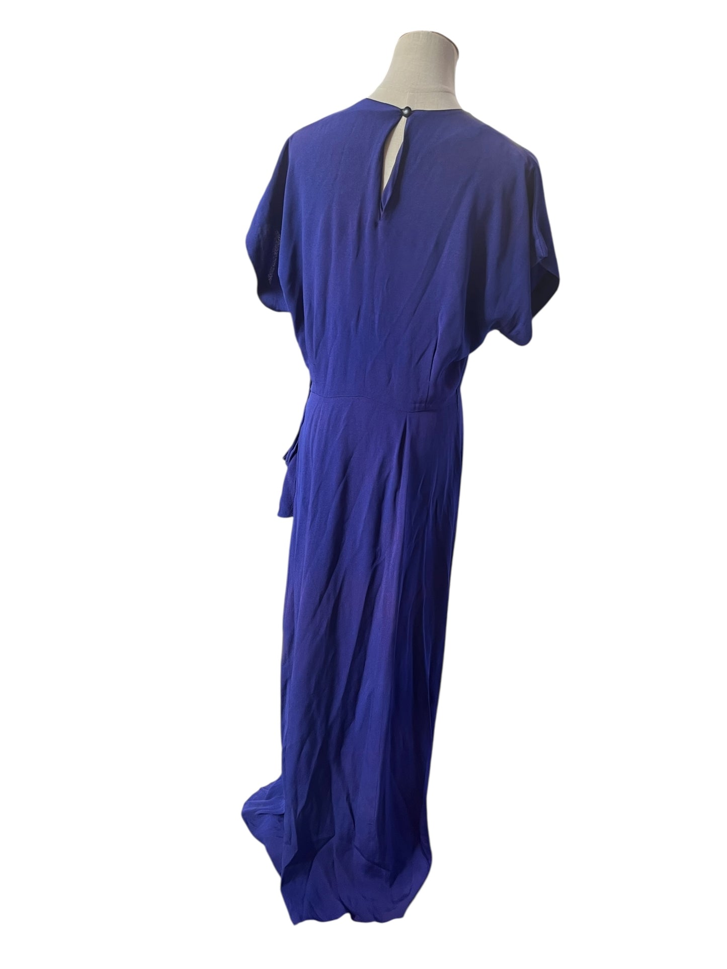 A BLUE SWAREE 1940S DRESS | 12