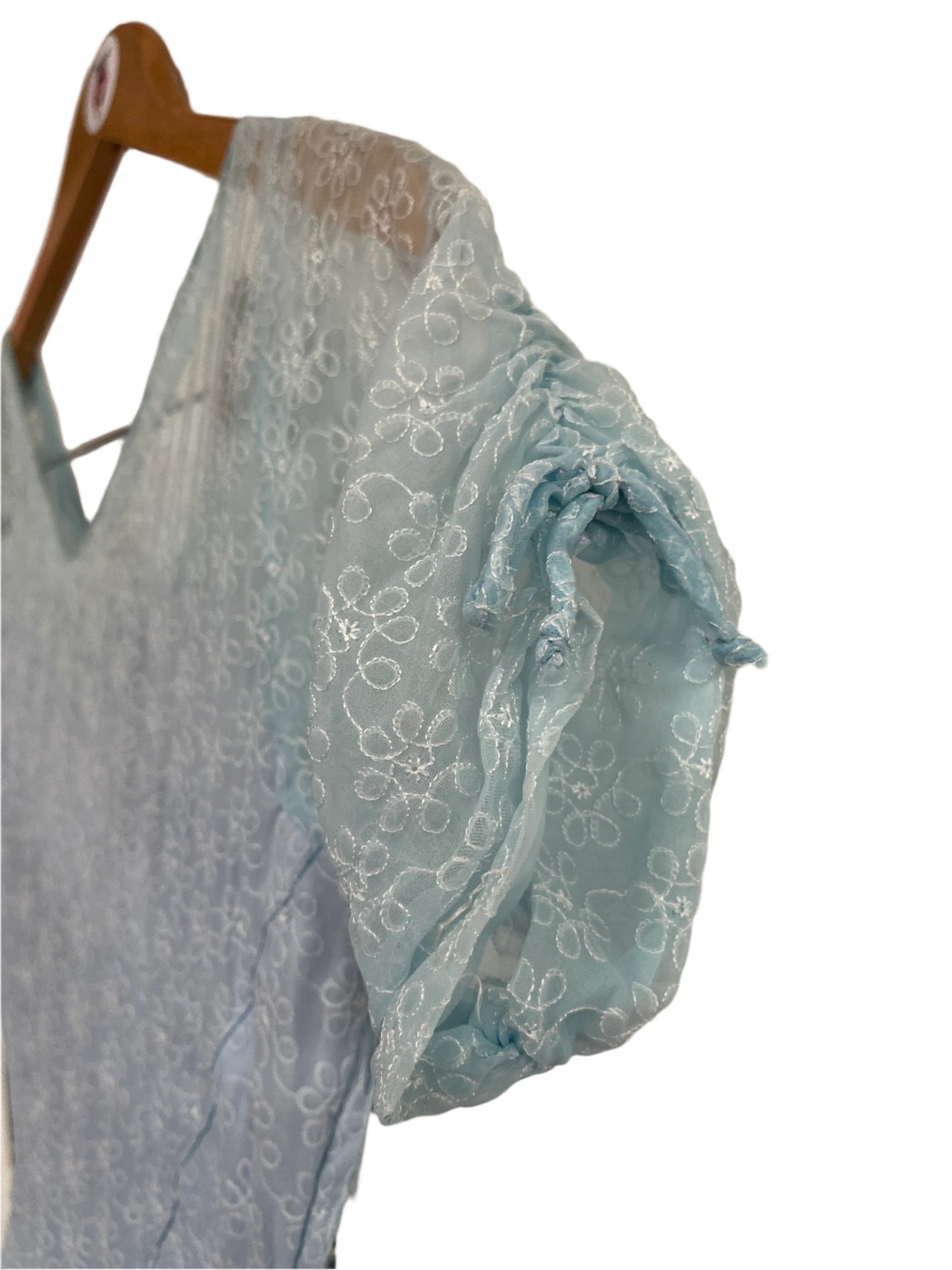 PRETTY IN BLUE LACE DRESS SZ 6/8