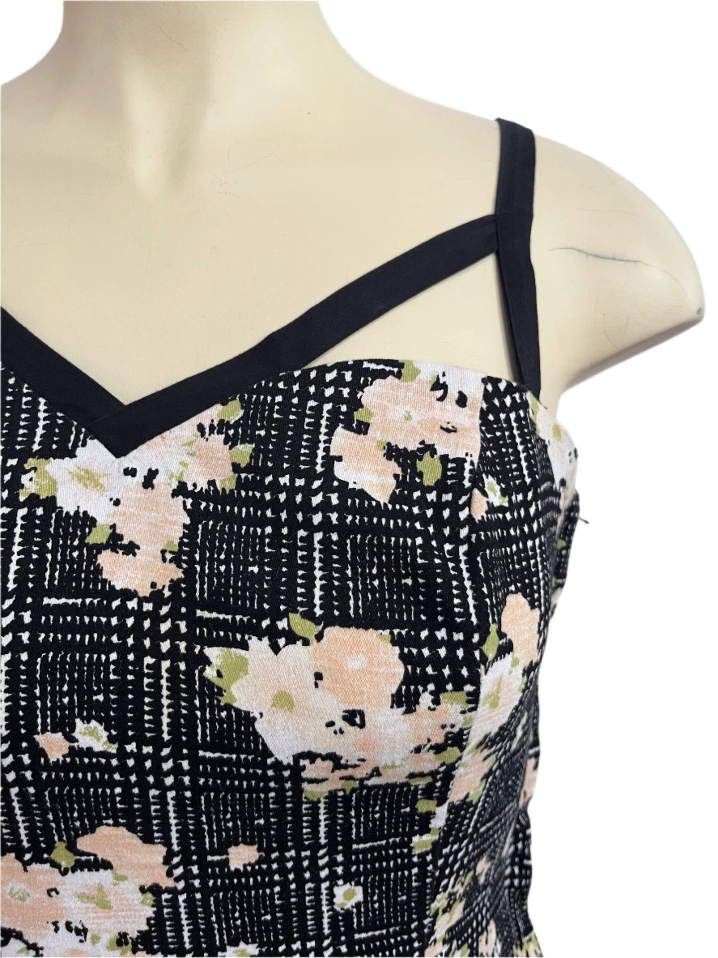 HEARTS & ROSES APRICOT FLOWERS DRESS SZ 16