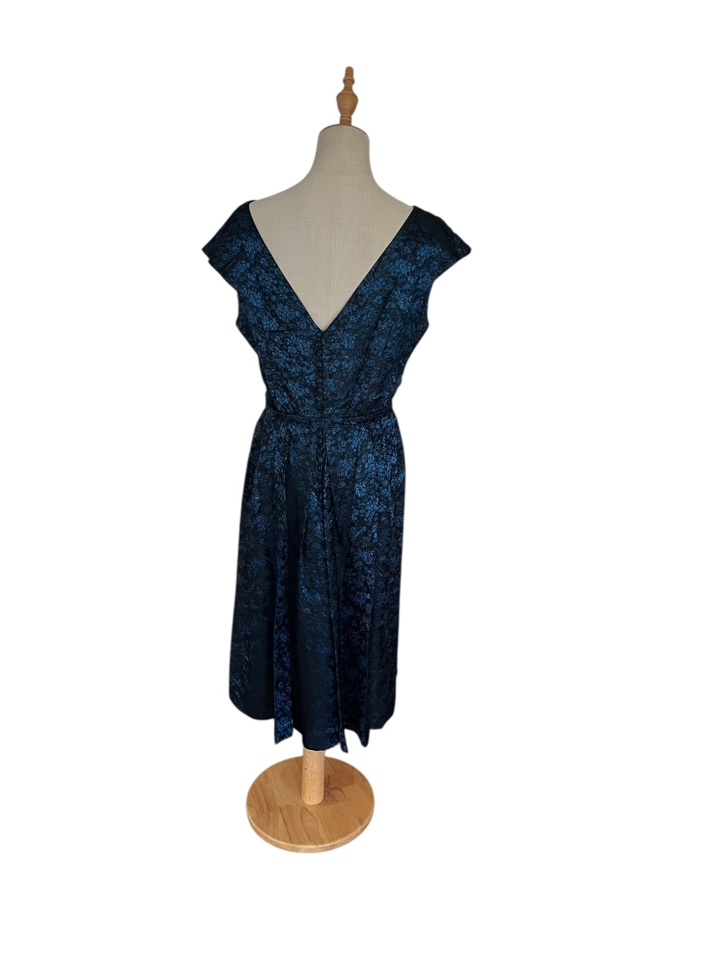 BLUE ROSE SATIN DRESS | 14