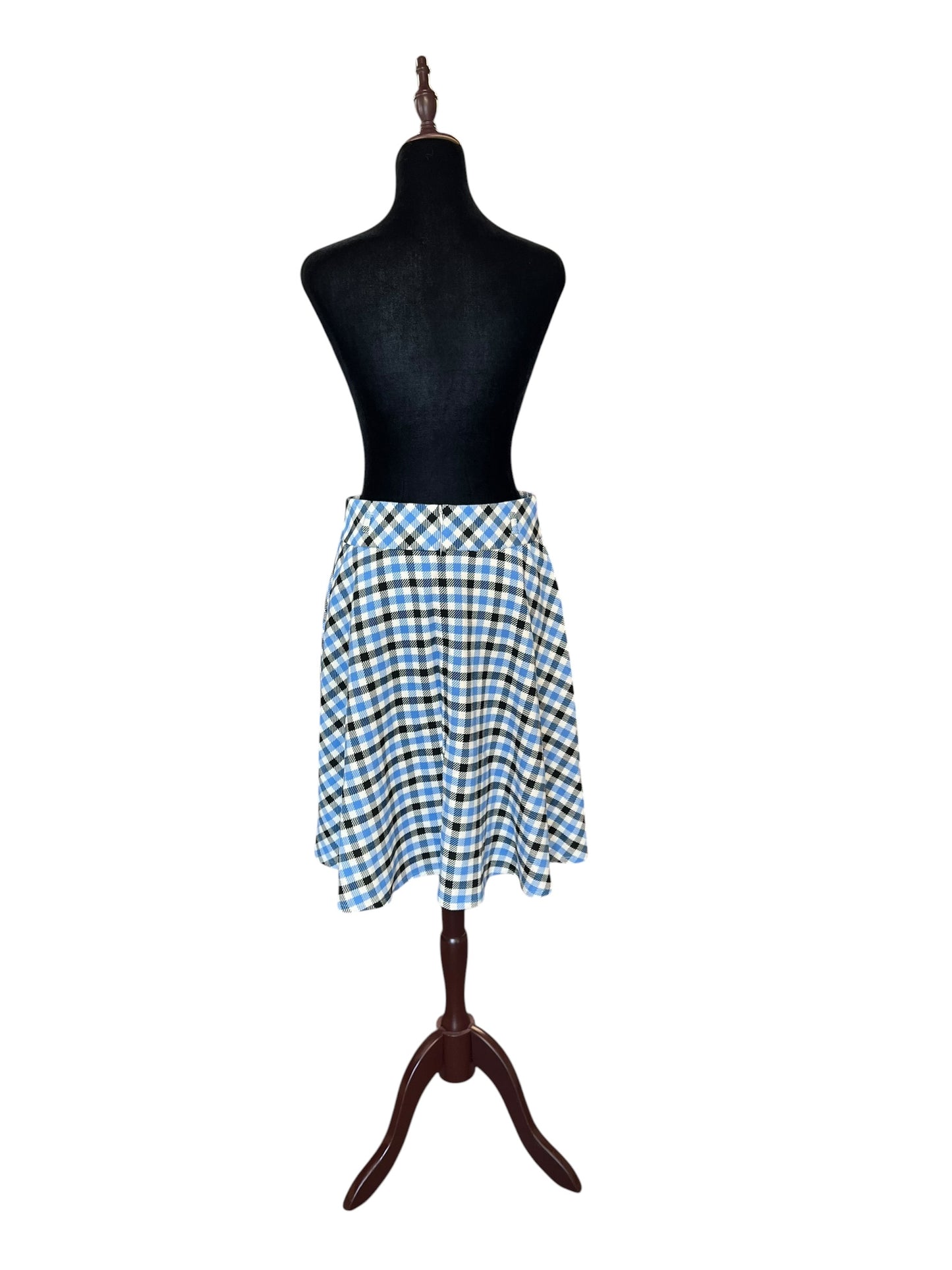 REVIEW BLUE CHECK SKIRT | 10