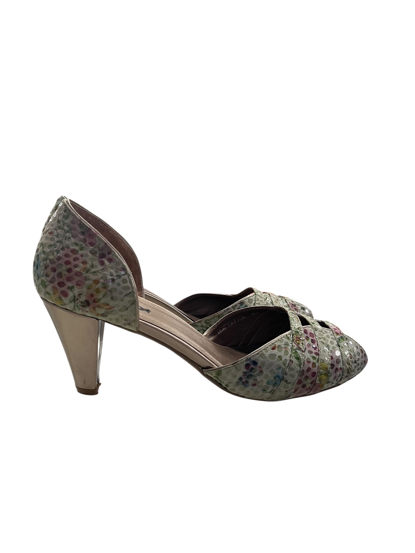MINX GREEN FLORAL HEELS | 40