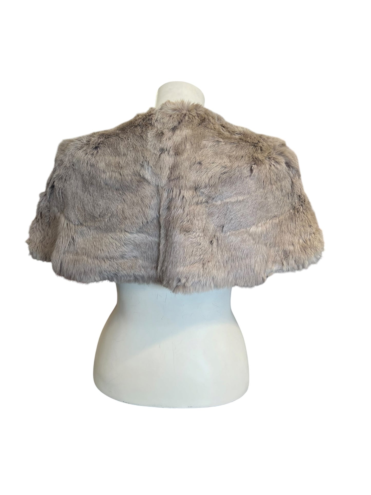 SOFT BROWN RABBIT FUR STOLE