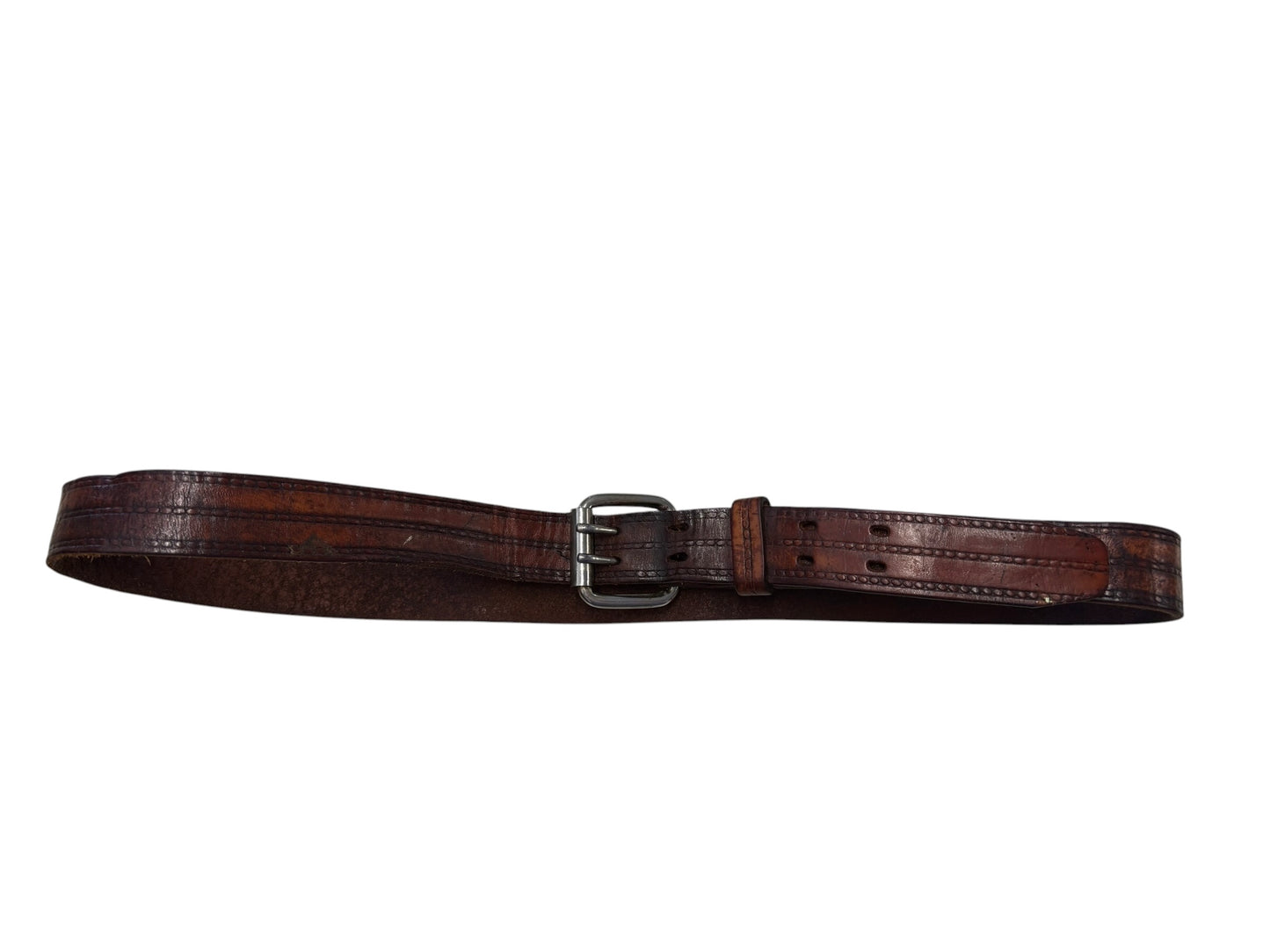 DOUBLE PRONGED LEATHER BELT | L