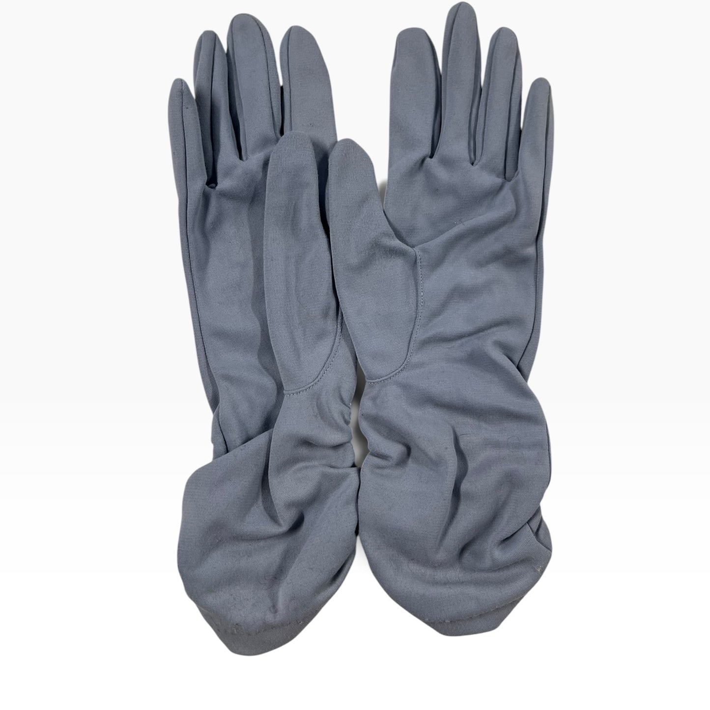 GREY/BLUE ROUCHED GLOVES | 8.5