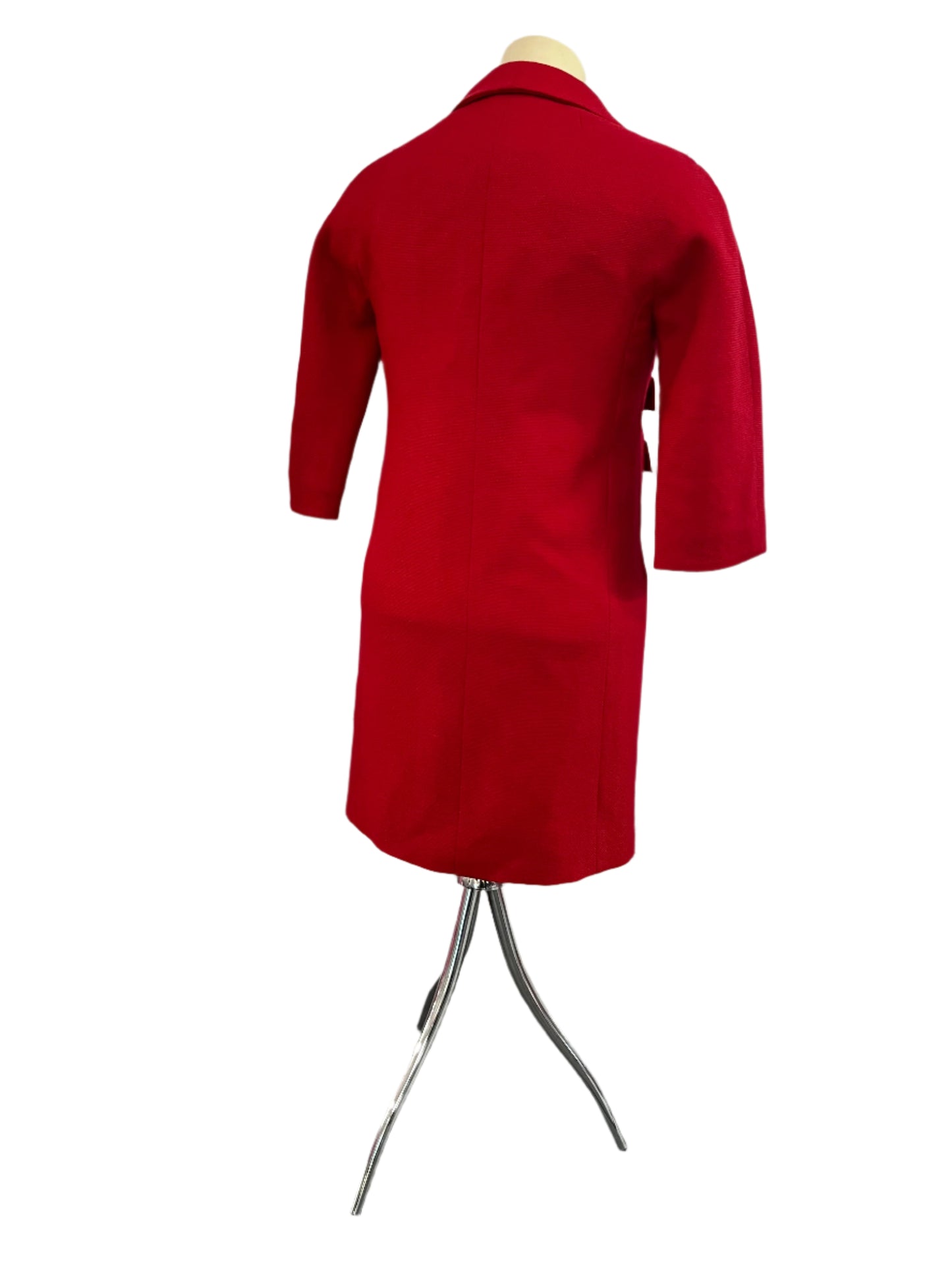 CLARKES (CHCH) RED WOOL 60s COAT SZ 14