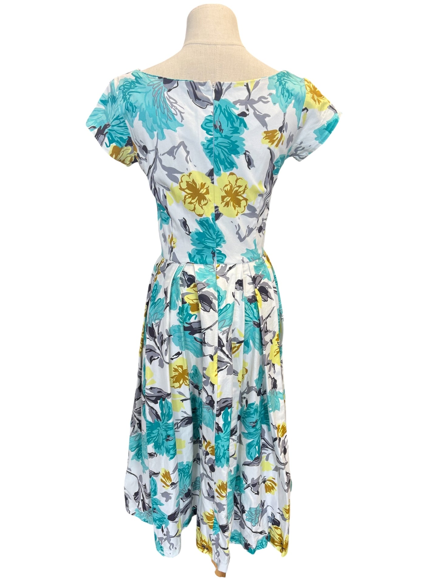RETROSPECTD TEAL & YELLOW DRESS | 8
