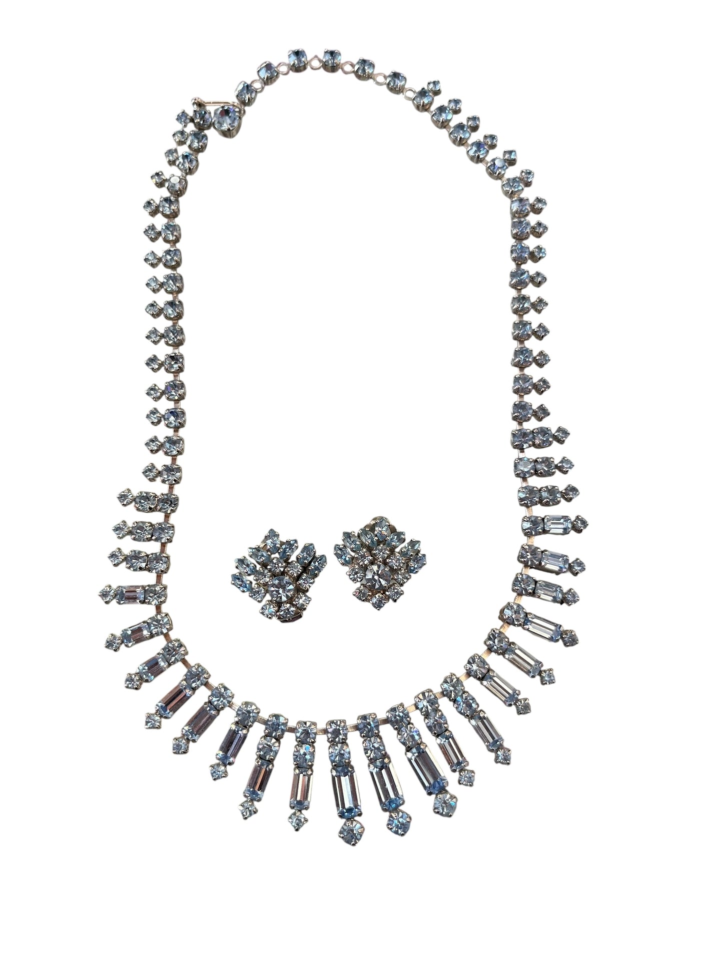 BLUE DIAMANTE NECKLACE & EARRINGS