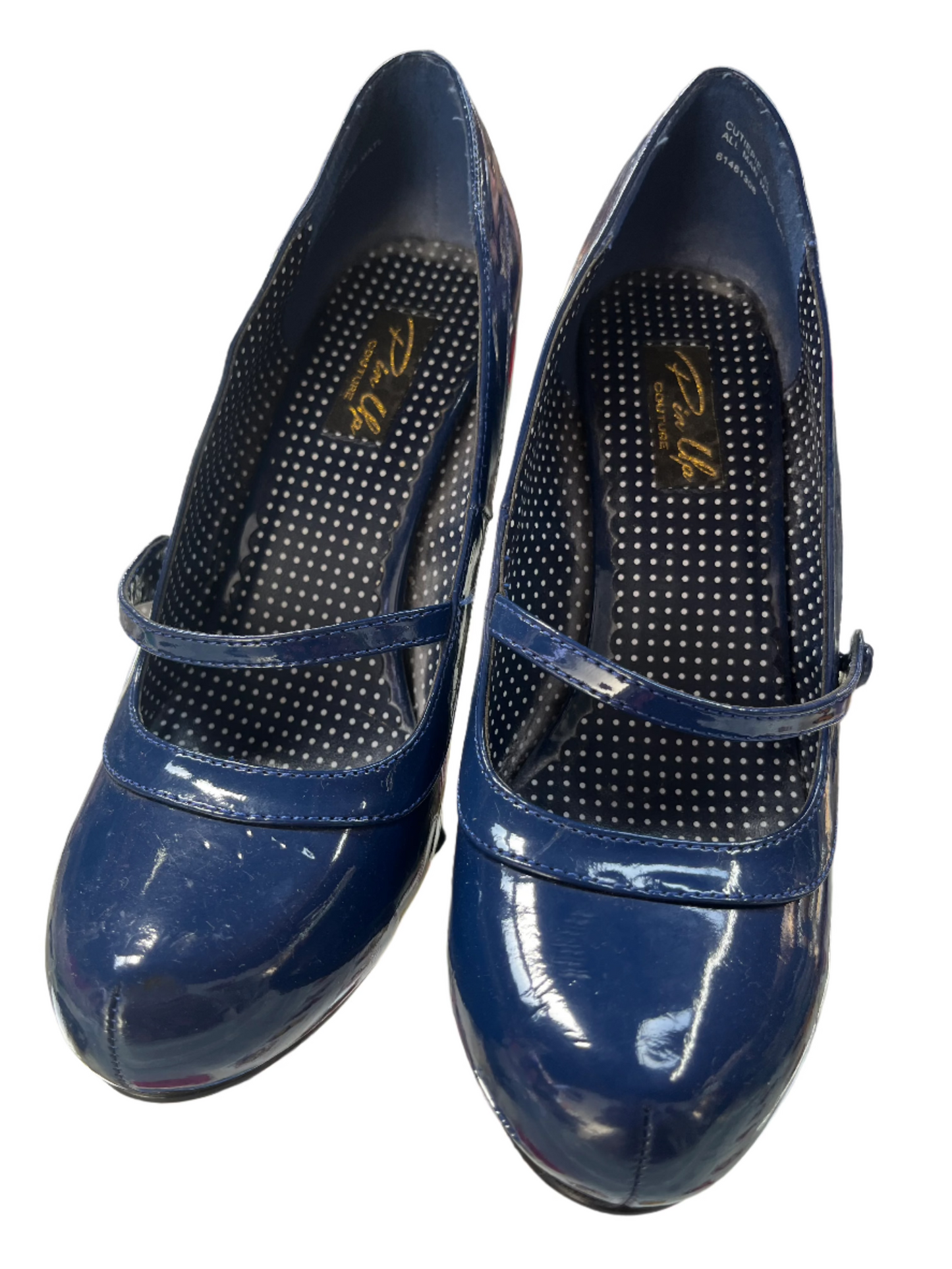 PIN UP COUTURE - NAVY HEELS sz 8