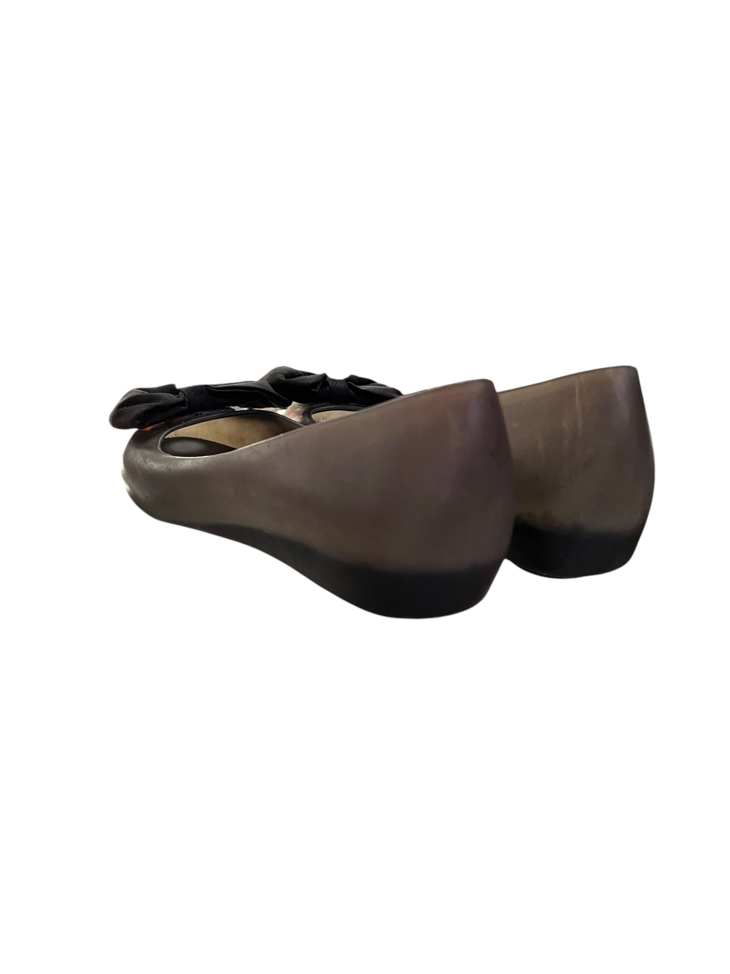 MELISSA GREY BOW FLATS WEDGES sz 7