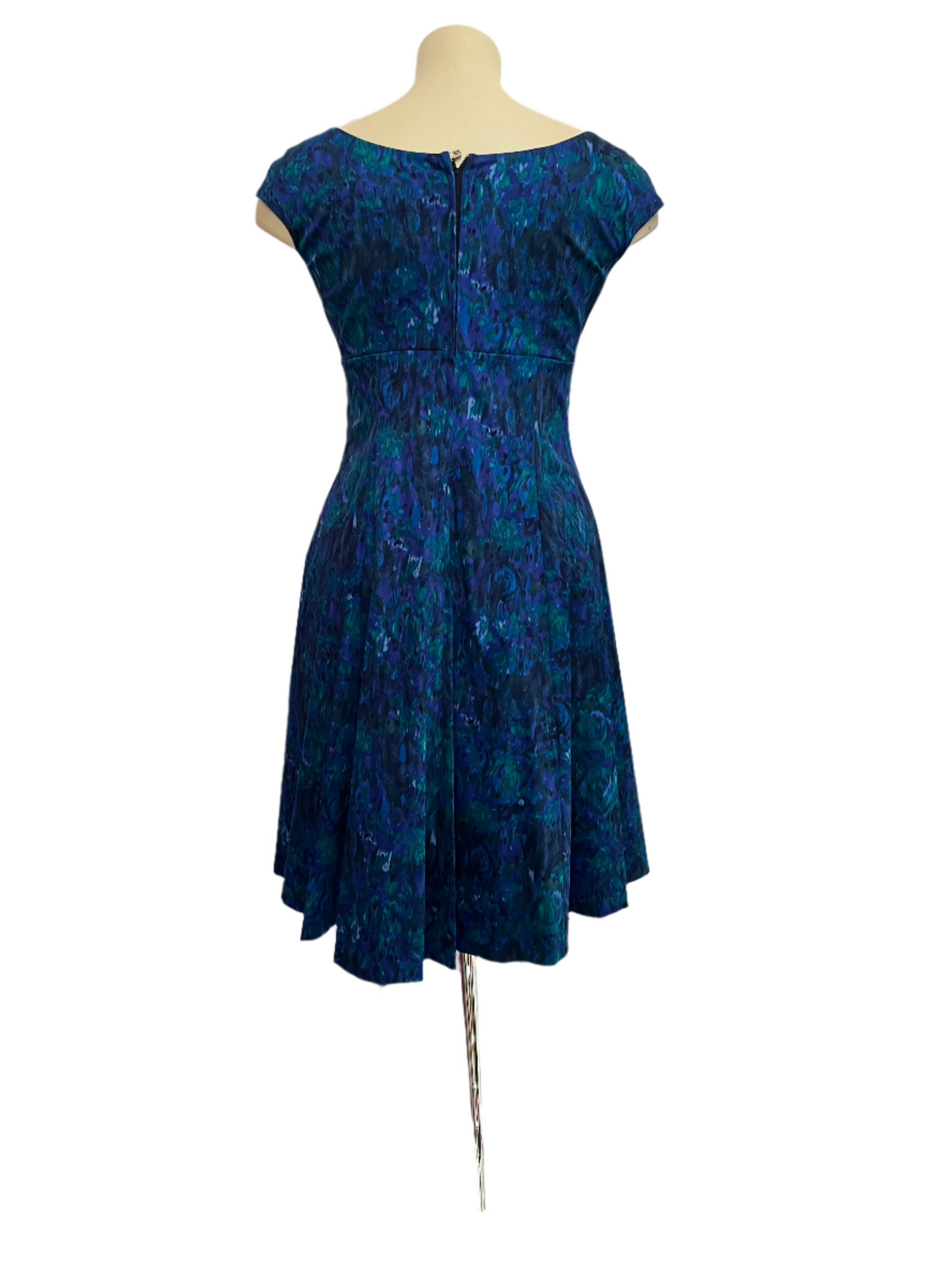 RETROSPECTD BLUE & PURPLE DRESS sz 16