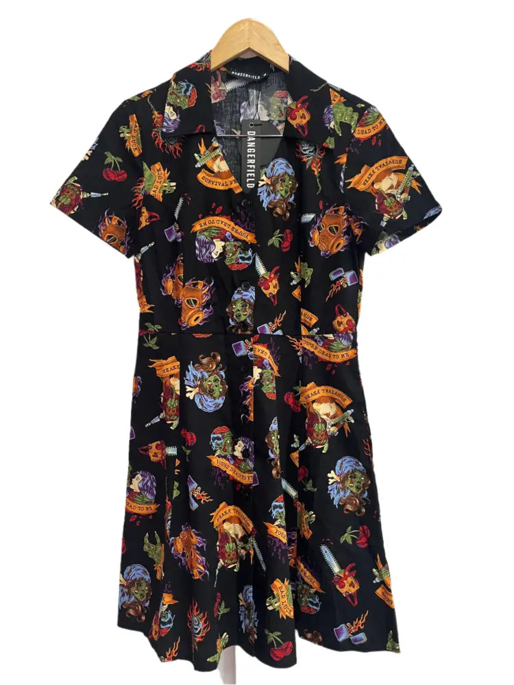 DANGERFIELD TATTOO ZOMBIE DRESS SZ 8