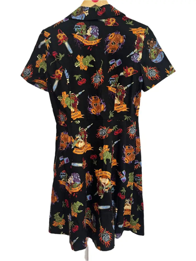 DANGERFIELD TATTOO ZOMBIE DRESS SZ 8