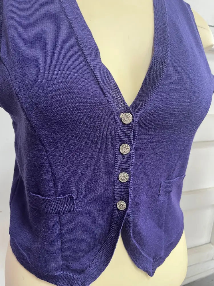SONNY PURPLE WOOL VEST SZ 14