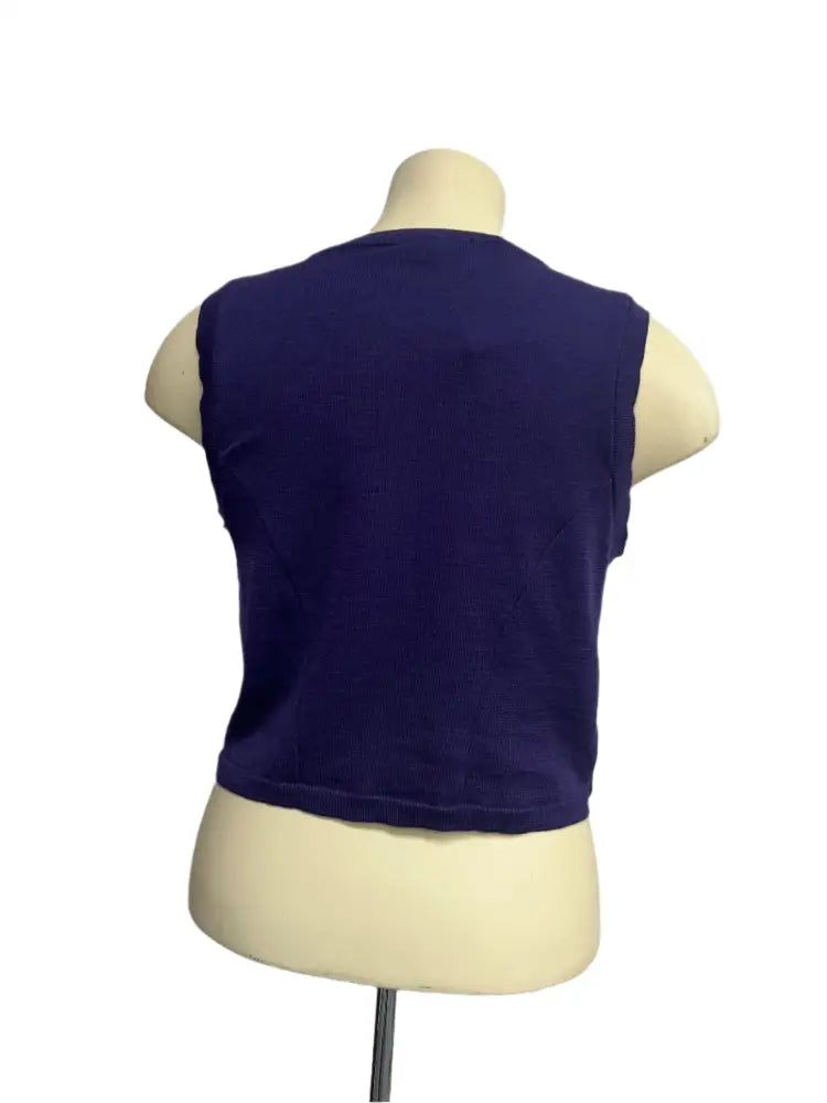 SONNY PURPLE WOOL VEST SZ 14