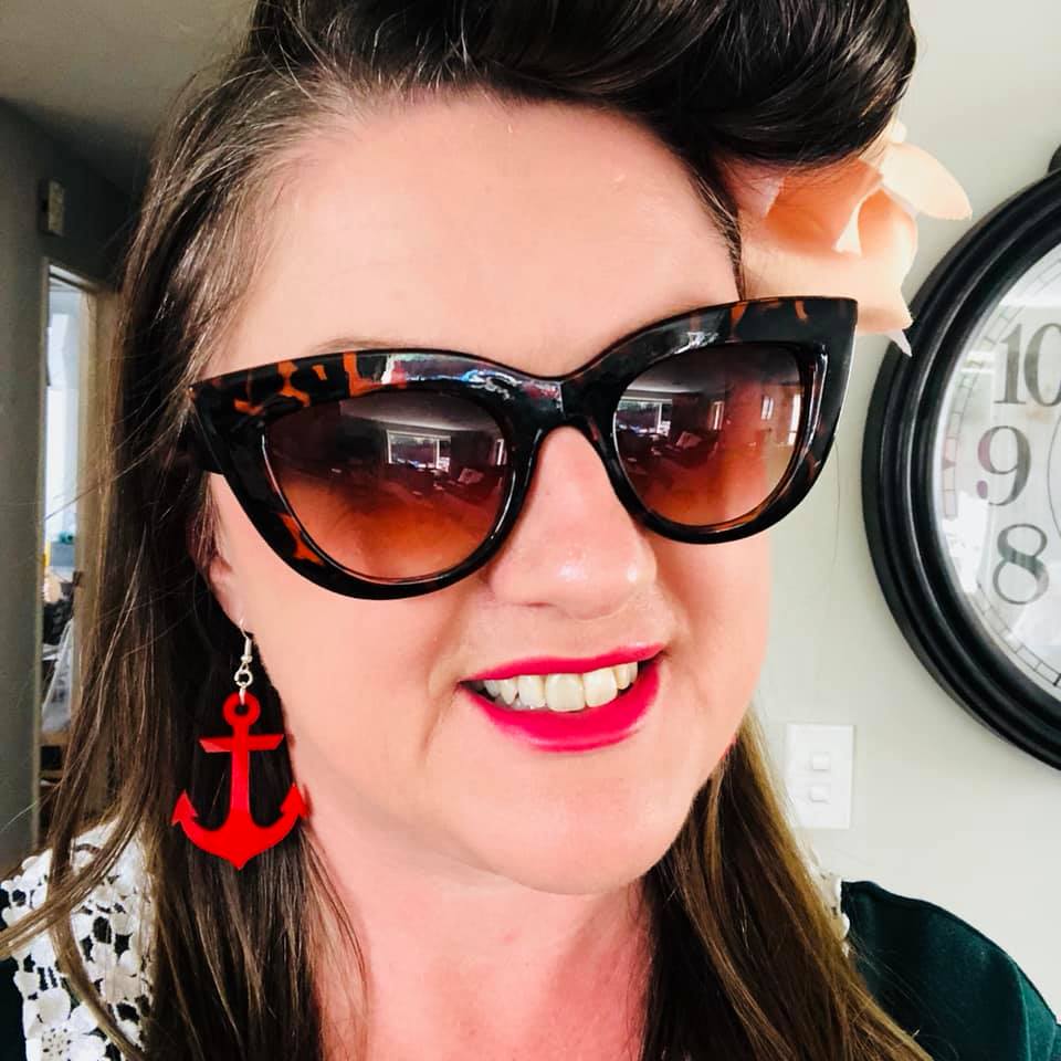 BLUE ANCHOR EARRINGS