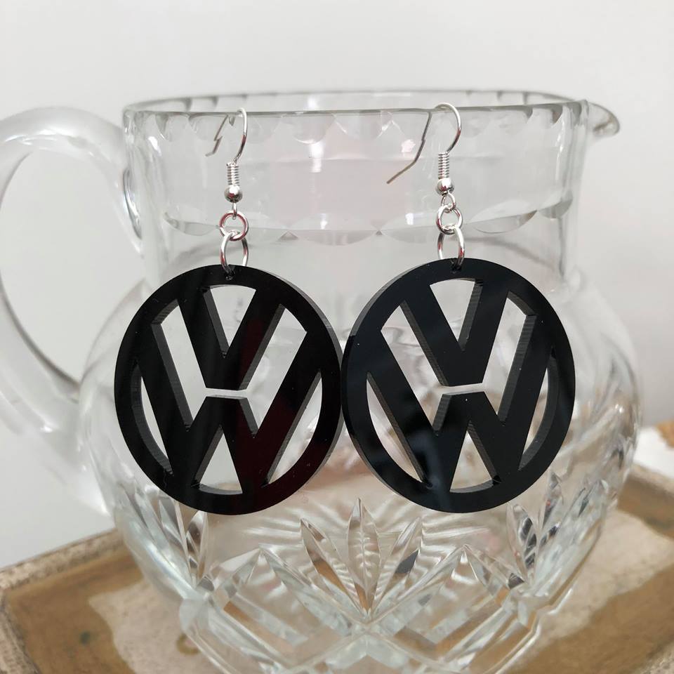 BLACK VW EARRINGS