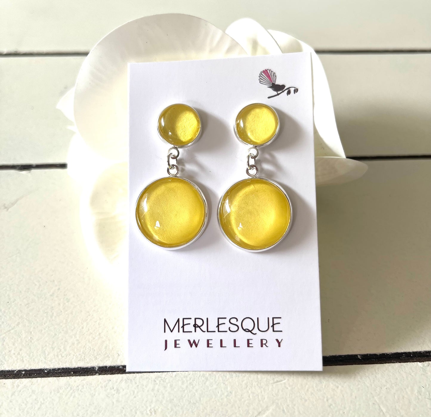 YELLOW DROP EARRINGS